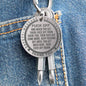 To Dad - Leave Me Alone F-Off Safety Message and Thank You - Custom Engraved Screwdriver Tool Keychain