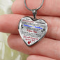 To my Granddaughter - Use my last breath to say I love you spread you wings and fly - from Your Grandpa - Heart Necklace
