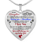 To my Daughter - Use my last breath to say I love you spread you wings and fly - from Your Mom - Heart Necklace