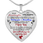 To my Granddaughter - Use my last breath to say I love you spread you wings and fly - from Your Grandma - Heart Necklace