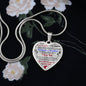 To my Granddaughter - Use my last breath to say I love you spread you wings and fly - from Your Grandpa - Heart Necklace