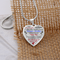 To my Granddaughter - Use my last breath to say I love you spread you wings and fly - from Your Grandpa - Heart Necklace