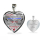 To my Daughter - Use my last breath to say I love you spread you wings and fly - from Your Mom - Heart Necklace