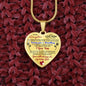 To my Daughter - Use my last breath to say I love you spread you wings and fly - from Your Mom - Heart Necklace