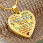 To my Daughter - Use my last breath to say I love you spread you wings and fly - from Your Mom - Heart Necklace