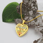 To my Daughter - Use my last breath to say I love you spread you wings and fly - from Your Mom - Heart Necklace