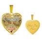 To my Daughter - Use my last breath to say I love you spread you wings and fly - from Your Mom - Heart Necklace