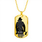 To Fireman Dad - my hero - D Tag Necklace