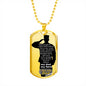 To Arm Dad - my hero - D Tag Necklace