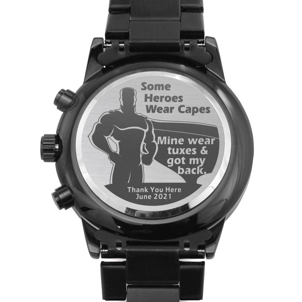 To My Groomsmen - Thank you for everything Event Memento - Stainless Steel Luxury Watch