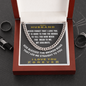 To my Husband - God blessed us and led me to you on the broken road - from Your Wife - Cuban Link Chain