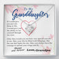 To my Granddaughter - Through my Eyes You Can Fly Forever - Love Knot Necklace