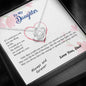To my Daughter - through my eyes be blessed with light courage to fly - from Your Dad - Love Knot