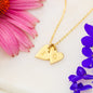To my Mom - Sweetest Hearts Love Necklace with Stamped Letter Hearts - from the Kids