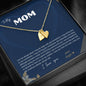 To my Mom - Sweetest Hearts Love Necklace with Stamped Letter Hearts - from the Kids