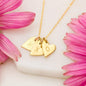To my Mom - Sweetest Hearts Love Necklace with Stamped Letter Hearts - from the Kids
