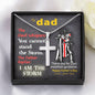 To Dad - Steadfast Guidance Father is the Storm Faith - from Son - Steel Cross Necklace