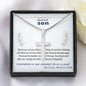 To Son - graduation wisdom proud parents - Custom Card Cross Necklace