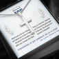 To Son - graduation wisdom proud parents - Custom Card Cross Necklace