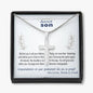 To Son - graduation wisdom proud parents - Custom Card Cross Necklace