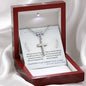 To Son - graduation wisdom proud parents - Custom Card Cross Necklace