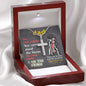 To Dad - Steadfast Guidance Father is the Storm Faith - from Son - Steel Cross Necklace