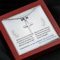 To Son - graduation wisdom proud parents - Custom Card Cross Necklace