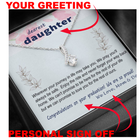 To Daughter - Graduation Journey - Custom Card Alluring Necklace