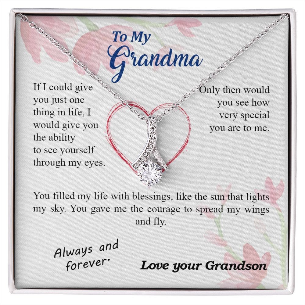 Mothers Day Gift from Grandson - Alluring Beauty Necklace