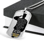 To Arm Dad - my hero - D Tag Necklace