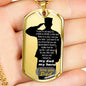 To Arm Dad - my hero - D Tag Necklace