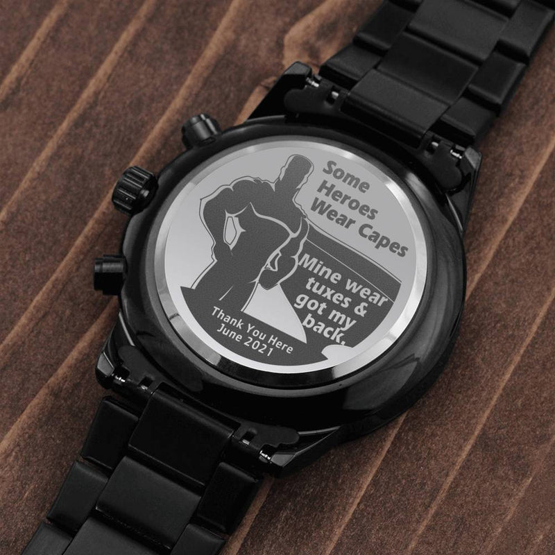To My Groomsmen -  Thank you for everything  Event Memento - Stainless Steel Luxury Watch