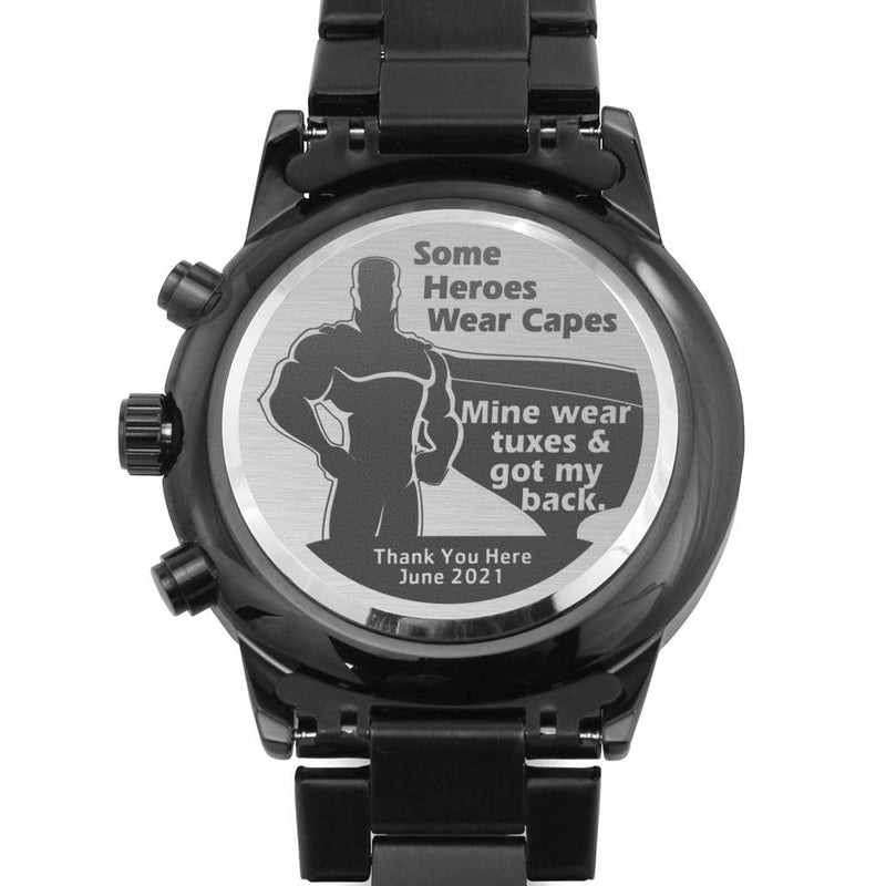 To My Groomsmen -  Thank you for everything  Event Memento - Stainless Steel Luxury Watch