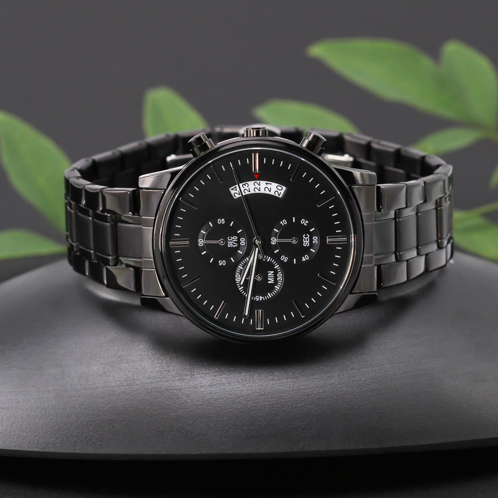 Special Customized Black Luxury Chronograph Watch