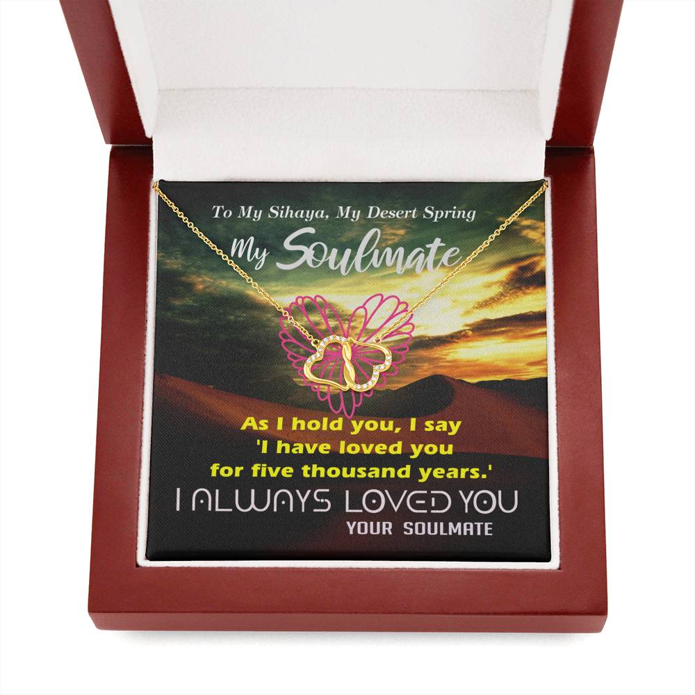 To my Soulmate  - My Desert Spring Always Love You - Dune Chani -Everlasting Love - Solid Gold Real Diamonds -Free Shipping