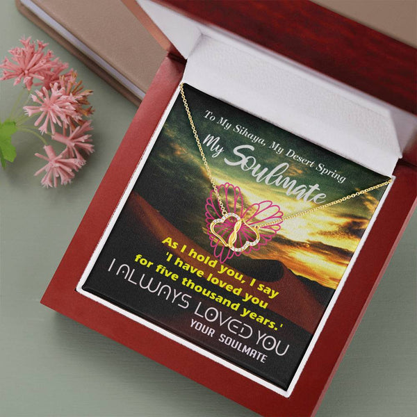 To my Soulmate  - My Desert Spring Always Love You - Dune Chani -Everlasting Love - Solid Gold Real Diamonds -Free Shipping