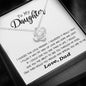 To my Daughter - I hugged this pendant love and light - from Dad - Love Knot - Elegant