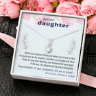To Daughter - Graduation Wisdom proud parents  - Custom Card Alluring Necklace