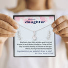 To Daughter - Graduation Wisdom proud parents  - Custom Card Alluring Necklace
