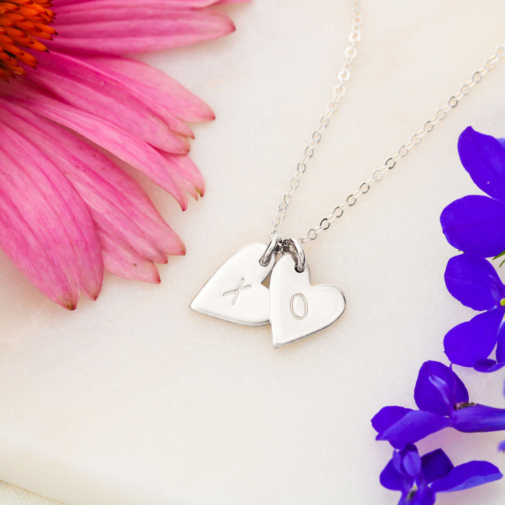 To my future Mom - Sweetest Hearts Love Necklace with Stamped Letter Hearts - from Baby