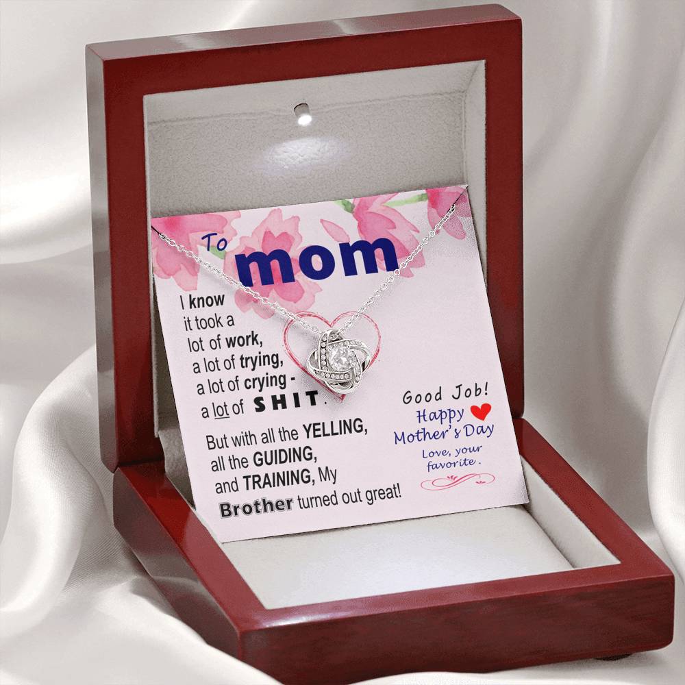 To Mom - Sorry about my brother - from Favorite - Knot Necklace