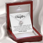 To my Daughter - I hugged this pendant love and light - from Dad - Love Knot - Elegant